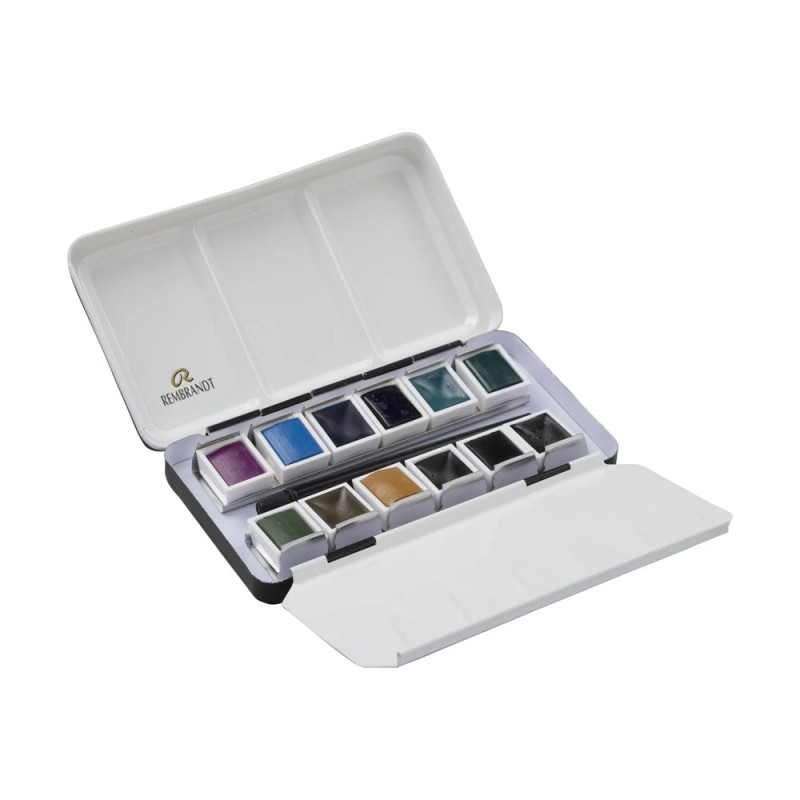Rembrandt : Tablet Sulu Boya Seti : Granulating Colour : 12 Renk (Metal Kutu)