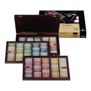 Remdrandt : Soft Pastel Boya Seti : Excellent Box : 225 Renk (Tam Boy - Ahşap Kutu)