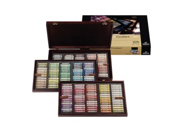 Remdrandt : Soft Pastel Boya Seti : Excellent Box : 225 Renk (Tam Boy - Ahşap Kutu)