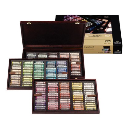Remdrandt : Soft Pastel Boya Seti : Excellent Box : 225 Renk (Tam Boy - Ahşap Kutu)