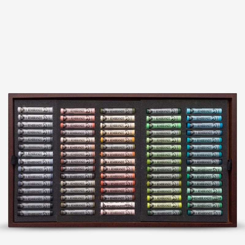 Remdrandt : Soft Pastel Boya Seti : Master Box : 150 Renk (Tam Boy - Ahşap Kutu)