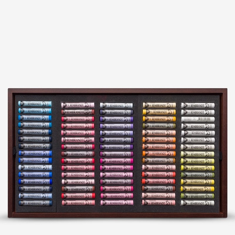 Remdrandt : Soft Pastel Boya Seti : Master Box : 150 Renk (Tam Boy - Ahşap Kutu)
