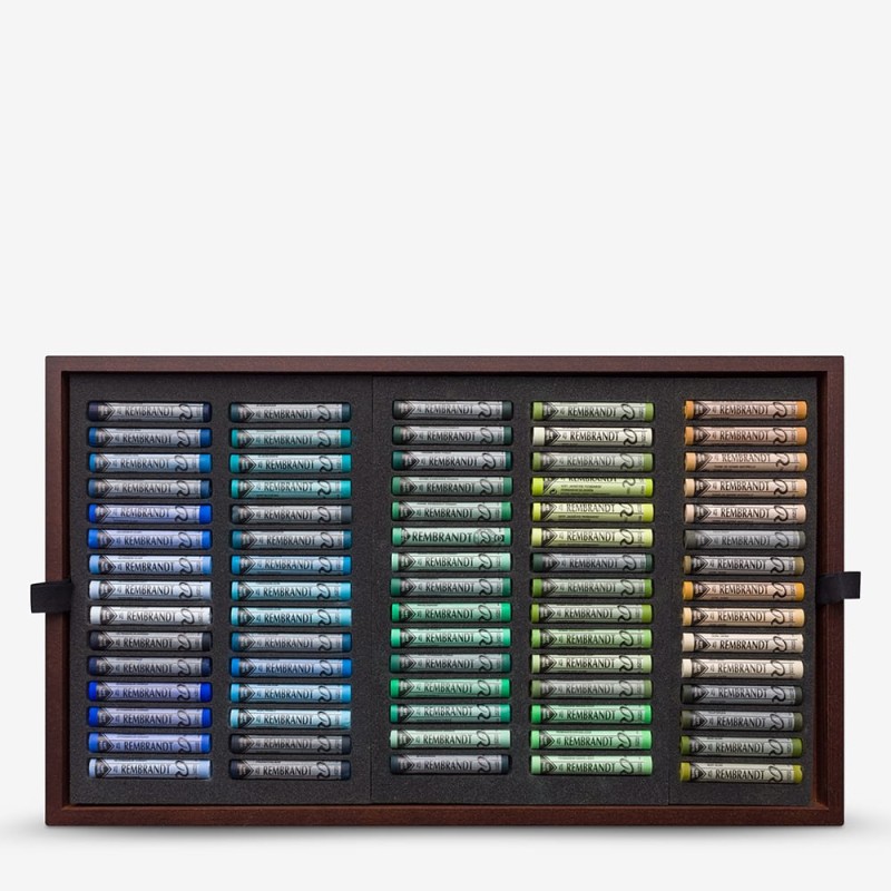 Remdrandt : Soft Pastel Boya Seti : Excellent Box : 225 Renk (Tam Boy - Ahşap Kutu)