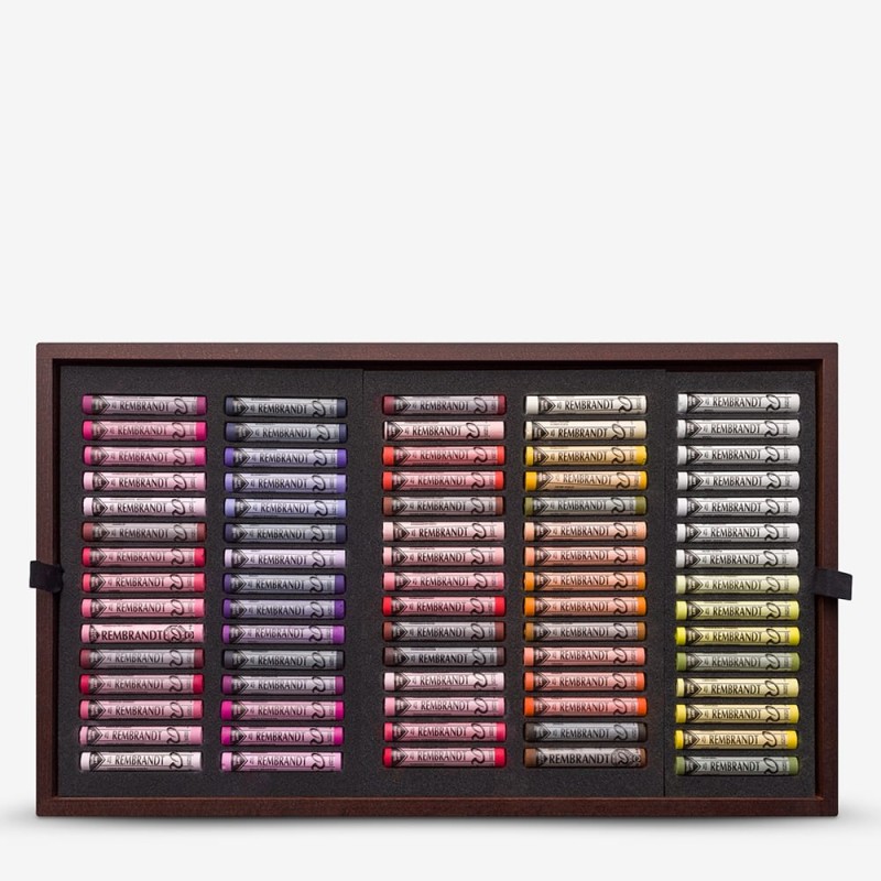 Remdrandt : Soft Pastel Boya Seti : Excellent Box : 225 Renk (Tam Boy - Ahşap Kutu)